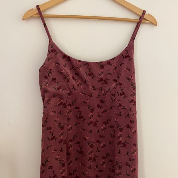 GM Studio x Revolve Floral Corduroy Slip Midi Dress Size Medium - Picture 5 of 10